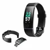 HD TFT Color Touch Screen Display Sport Smart Bracelet, IP68 Waterproof Pedometer Heart Rate Monitor Wristband
