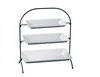 New design cake dessert serving ceramic fruit cheap wedding charger plate with stand