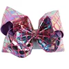 Wholesale Ready To Ship 8 inch baby girls JOJO BOW Child Fashion mermaid solid Hair Accessories jojo siwa hair bow
