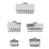 10Pcs Ribbon Leather Cord End Fastener Clasps Fit Flat Rope Wire Clip Metal Connectors For Bracelet Diy Jewelry Findings