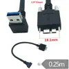 USB3.0 to MICRO USB3.0 data cable with screw lock panel cable AM bent / micro straight