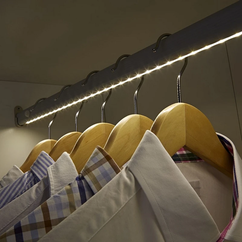 12v pir motion sensor led bar lights human automatic  hanger rod led wardrobe light with sensor led wardrobe light