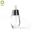 Best selling cylinder shape 30ml serum beard oil glass material dropper bottles with drop