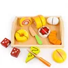 Montessori early educational development toy pretend play kitchen 11pcs set cutting fruits vegetables bread toy for kids