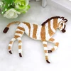 Wholesaler 3D Crystal sequin beaded animal zebra patches for clothing