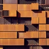 Rusty metal exterior wall cladding and panel