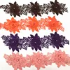 Ywleiao new African lace trim embroidered tulle colorful rhinestone diamond patch color trimming for garment