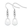 Ceramic Earrings Fashion Stainless Steel Linked Teardrop Enamel Hoop Earring For Women Wholesale Oval Statement Jewelry