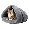 Pet Bed Soft Warm Cat dog Bed for Winter Cat Tent Self-Warming Sleeping Bed for Winter Pets Puppy Indoor Pet Triangle Nest