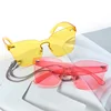 Custom Fashion Men Women Transparent Rimless Sun Glasses Shades Sunglasses