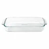 Vogue Eco-friendly high borosilicate glass material oval baking tray