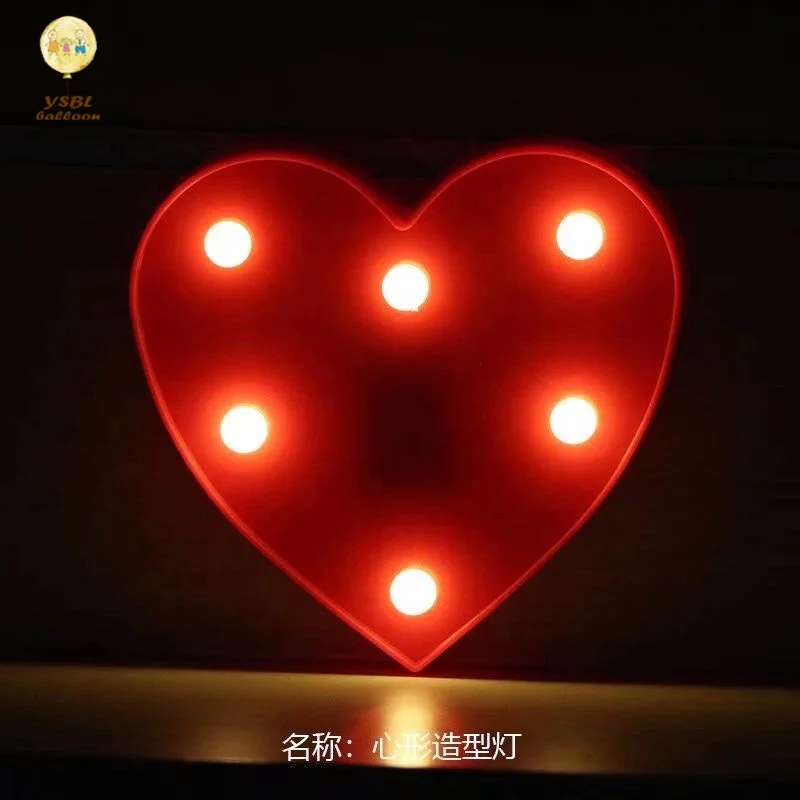 New Arrival Amazon Hot Sell LED Marquee Heart Light Up Sign for Valentine's Day Wedding Table Home Party Bar Decoration