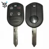 Top quality black car keys 3 button car remote key for Ford with 4D63 (80 bit) chip 433 MHZ YS100147