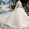 Jancember LS20481 sweetheart satin white wedding gowns 2019 long sleeves bridal simple design wedding bridal dress