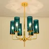 Hotel living room dining room luxury up and down glass tube chandelier lamp pendant light