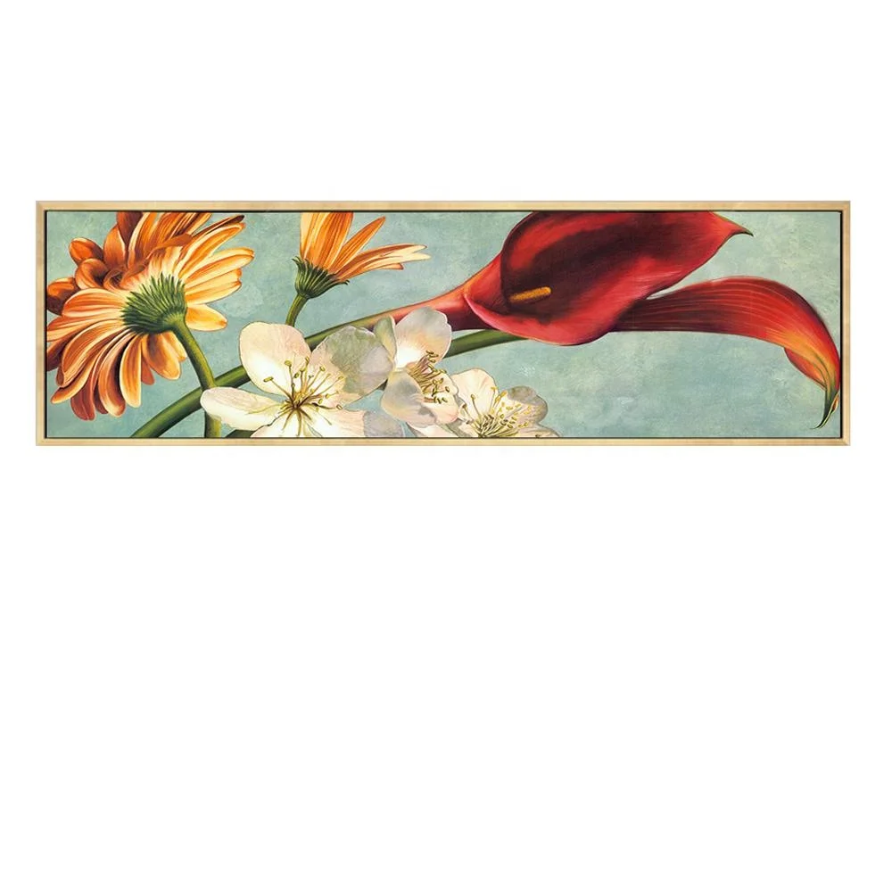 
Framed Art Paintings of Flowers Printed Hotel Art Work Decorative Painting 