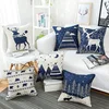 Christmas decorative pillow set linen/cotton linen throw pillow covers for couch