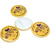 Promotional custom epoxy resin pin name 44mm button round badge