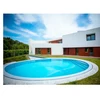 Blue round cylindrical inground swimming pool designs