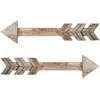 TIMEYARD Arrow Decor, Set of 2 Arrows, Rustic Wood Arrow Sign Wall Decor - Decorative Farmhouse Home Wall Hanging Decor