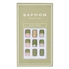 Olive Gold Shine Gel Effect Full Cover False Nails 3D Jewelry Artificial Nail Tips 24p For Salon Home Use