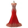 Europe Fashion design ladies new long Sexy beading dress Women red evening party Bridesmaid dresses