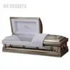 MFM-037 'Rose Flower' pink casket interior lining stainless steel caskets made in china
