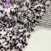 2019 newest high quality 3mm transparent sequin mesh fabric with printing for women dress