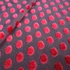 polyester black ground red polka dot jacquard knitted fabric