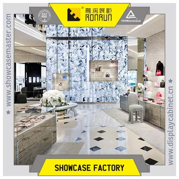 Garment Shop Furniture Design And Leather Bag Display High Counter With