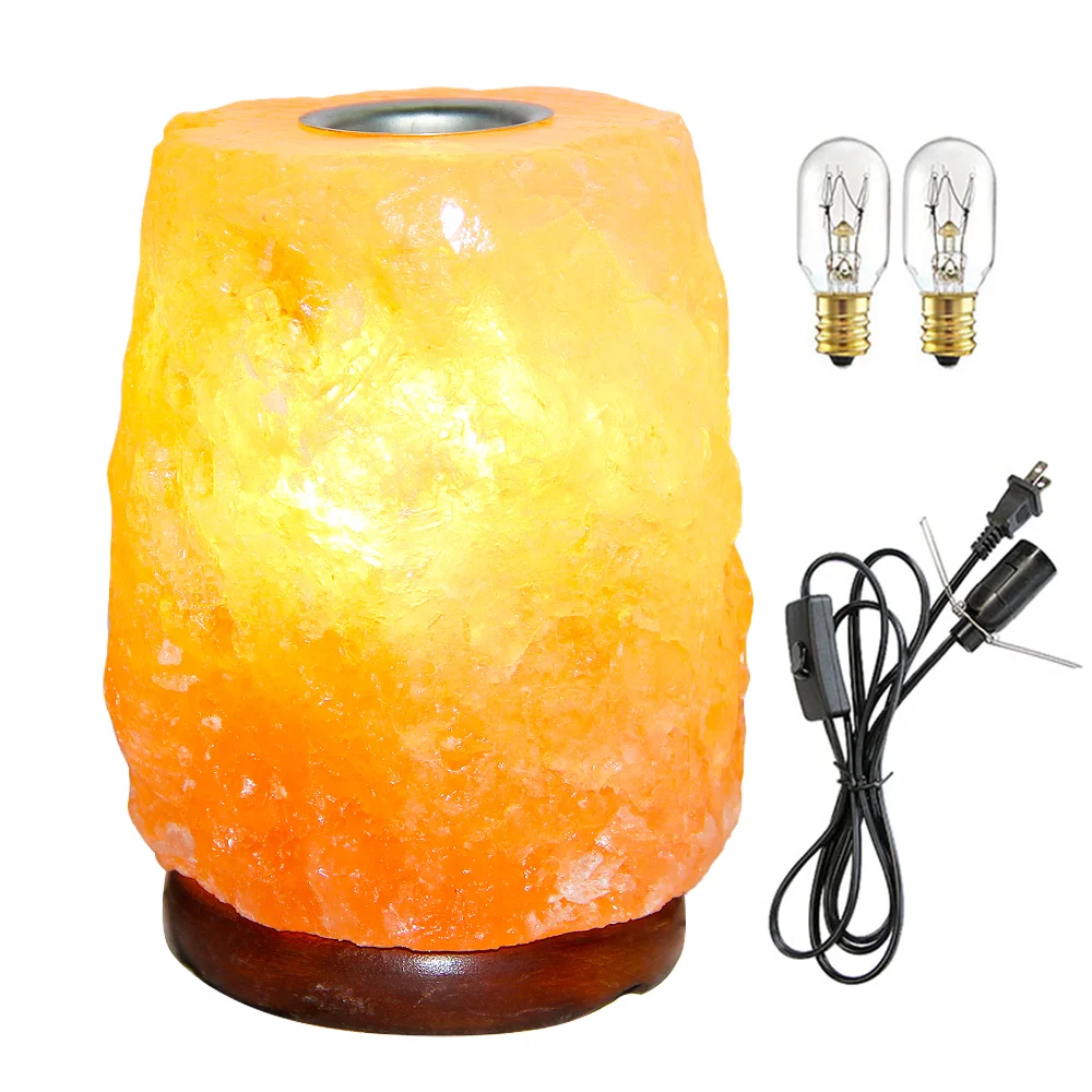 
Himalayan pink salt lamp natural aroma diffuser lamp based with taly wood Ready to Ship 2~3 Kgs 