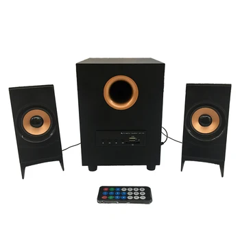 2.1 wooden speakers
