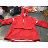 wholesale custom logo men and women sublimation red color hoodie windbreaker jacket