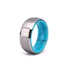 Chose Your Own Stone Band China Manufacture Direct 2019 New Manly Tungsten Turquoise Band Ring