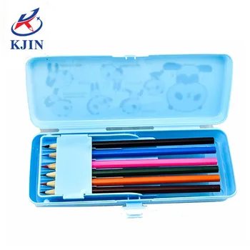 plastic pencil case with compartments