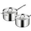 16/20/22/24cm Health Fashion Stainless Steel Stock Cooking Pot Soup Pot with Lid