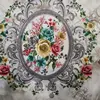 wholesale sofa fabric / polyester / knitted velvet fdy velvet with flower print color for home textile sofa fabric