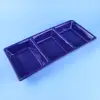 High Quality Stoneware Terracotta Tableware Rectangle Divided Assorted Cold Dish Western Food Japanese Food