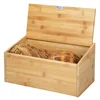 Refined-bam Wood Double Container Corner bread box bamboo
