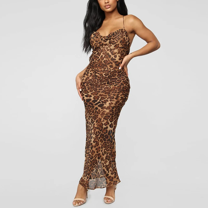 summer leopard print dress