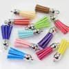 New Style Suede Leather Tassels Charm Sliver Cap Accessories Necklace Earring Ideas Bracelet Fringe Tassel Diy Jewelry Making