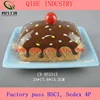 Harvest Festival Diamond Dessert Plate Lid Porcelain Dinner Butter Dish Plate With Lid For Wedding Party