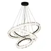 modern creative circle crystal chandelier for living rrom led ring chandelier