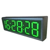 4" x 6 Digits, NTP PoE Network Clock, Double Sided, Green LEDs, Black Case