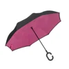 Good Stability Self-Standing Windproof Double Layer C Handle Inverted Umbrella For Car