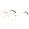 Classic Old Men Glasses Eyeglass Double Bridge Gentleman Matel Optical Frame