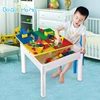 children building block desk ,fit with big and small size block