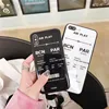 Airfare Tickets Lovers Phone Case for iPhoneX Phone Vase Simple Personality Glass Men And Women for iphone 6 7 8 XR XSMAX