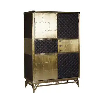 Vintage Industrial Bookcase Decorative Metal Storage Cabinets