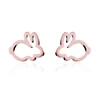 Stainless steel ear stud female vogue is melting lovely hollow out small bunny ear is acted the role of article
